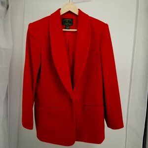 Vintage Charter Club Cashmere Blend Apple Red Blazer, 6
